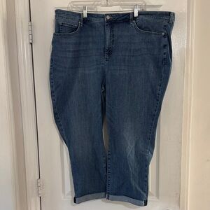 Women’s NYDJ Dark Blue Chloe Lift & Tuck Ankle Jeans from QVC size 24W